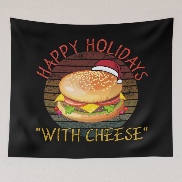 Item preview, happy holidays with cheese designed and sold by Catsloversdotme.