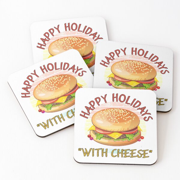 Item preview, Happy holidays with cheese designed and sold by Catsloversdotme.