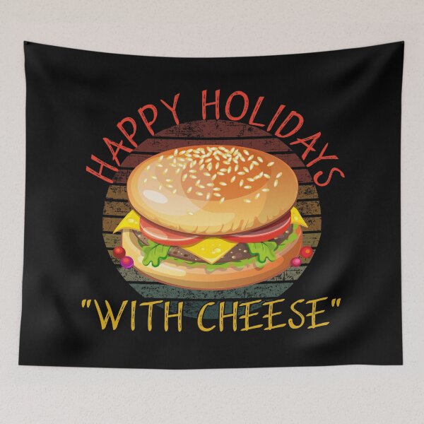 Item preview, Happy holidays with cheese designed and sold by Catsloversdotme.