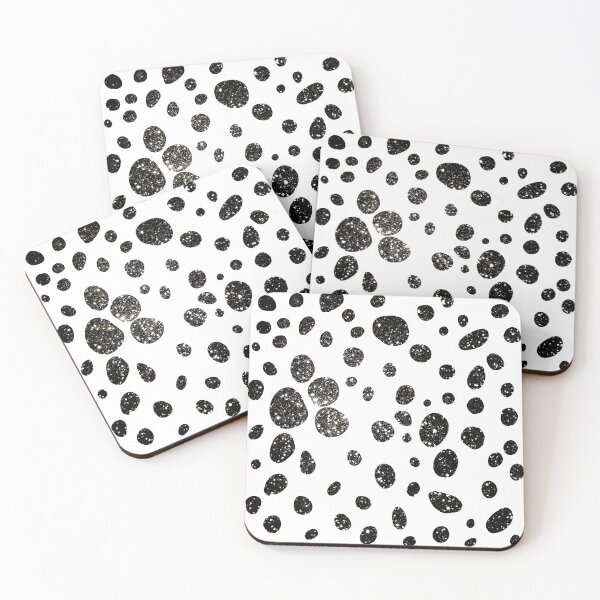 Item preview, Black glitter Dalmatian spots designed and sold by SJAPhoto.
