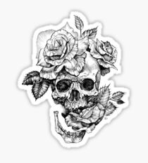 Skull And Roses Sticker