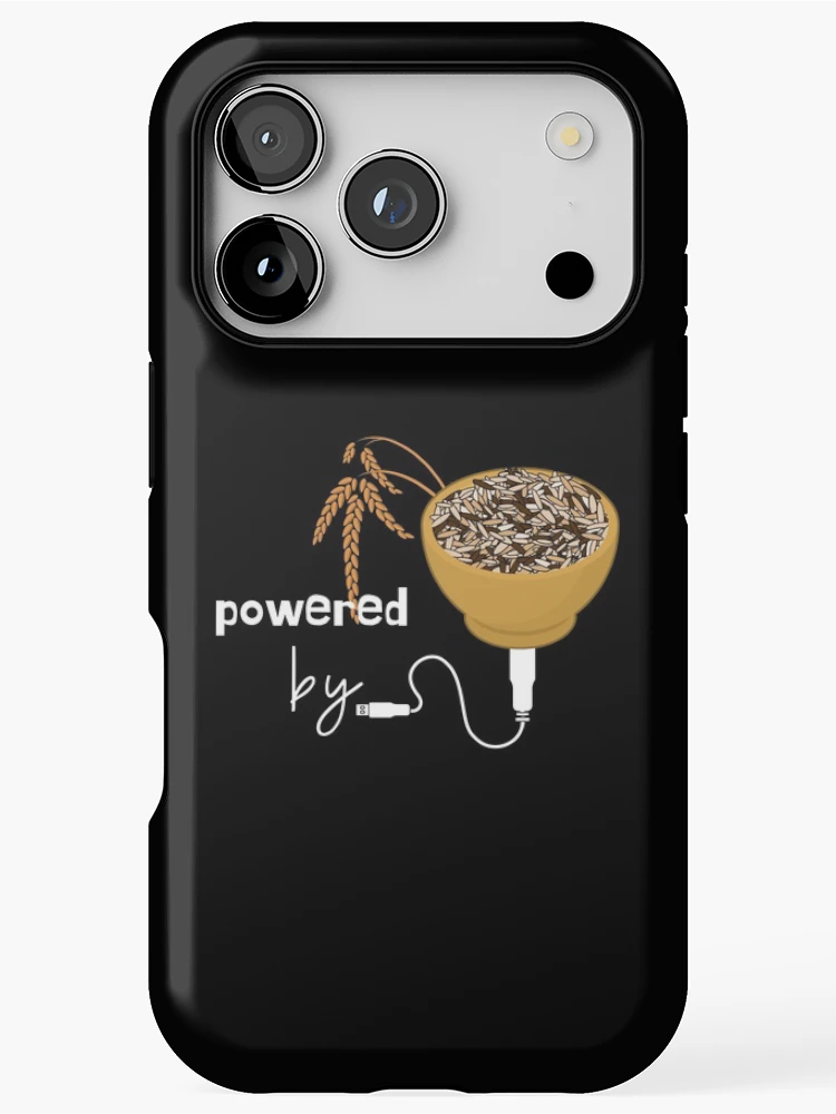Thumbnail 1 of 4, iPhone Case, Powered by Rice (Brown Rice, Wild Rice) designed and sold by leBoosh-Designs.