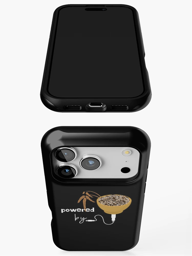 Thumbnail 3 of 4, iPhone Case, Powered by Rice (Brown Rice, Wild Rice) designed and sold by leBoosh-Designs.