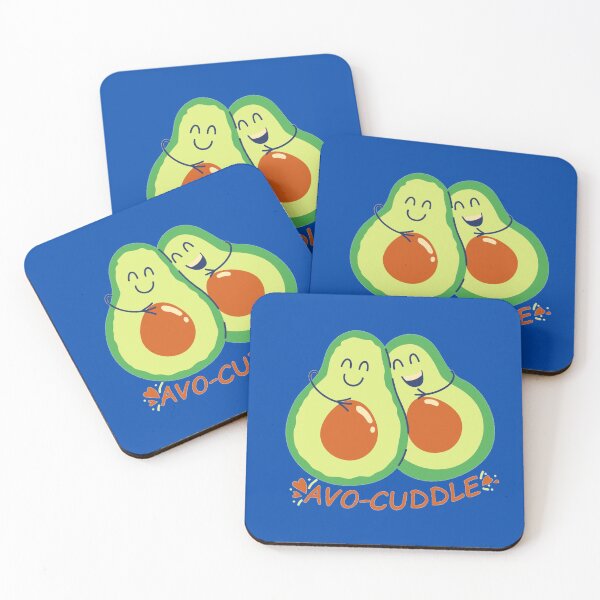 Item preview, Cute Avocados Hugging - Funny (Cartoon Blue) designed and sold by iamwowie.