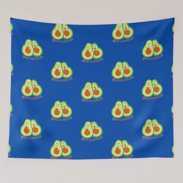Item preview, Cute Avocados Hugging - Funny (Cartoon Blue) designed and sold by iamwowie.