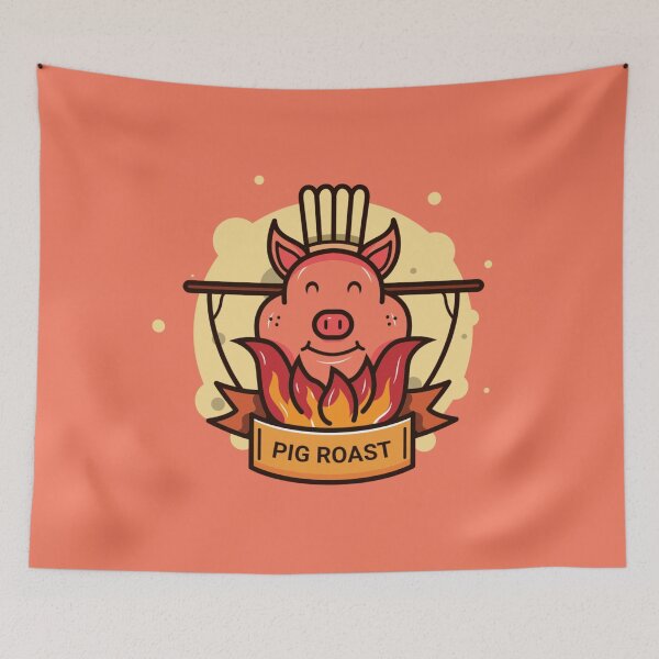 Item preview, Cartoon Pig Roast designed and sold by ProtonProject.