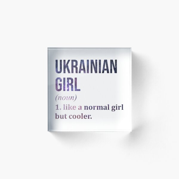 Ukrainian Girl Funny Saying Acrylic Block