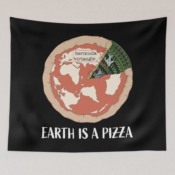 Item preview, Flat Earth is a Pizza Bermuda Triangle Matrix designed and sold by FalkDania.