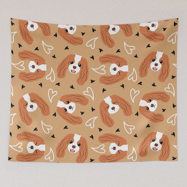 Item preview, Cute Cavalier King Charles Spaniel Emoji designed and sold by Lulupainting.