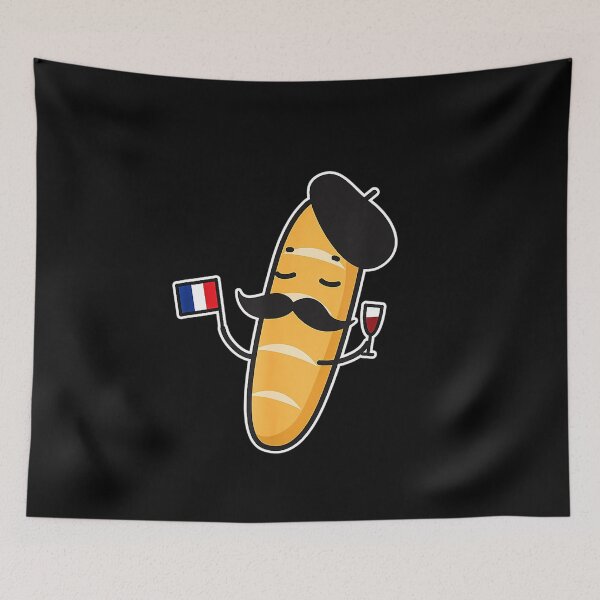 Item preview, French Baguette Holding A French Flag And Wine Glass  designed and sold by Colleen206.