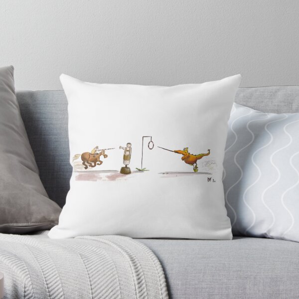 King Pellinore and the Questing Beast- medieval tournament! Throw Pillow