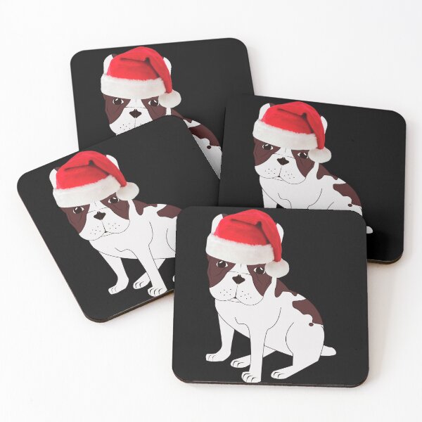 Item preview, French Bulldog Christmas Santa Frenchie Christmas Pied Frenchie Pied Brindle Frenchie Gift designed and sold by FunShirtDesigns.