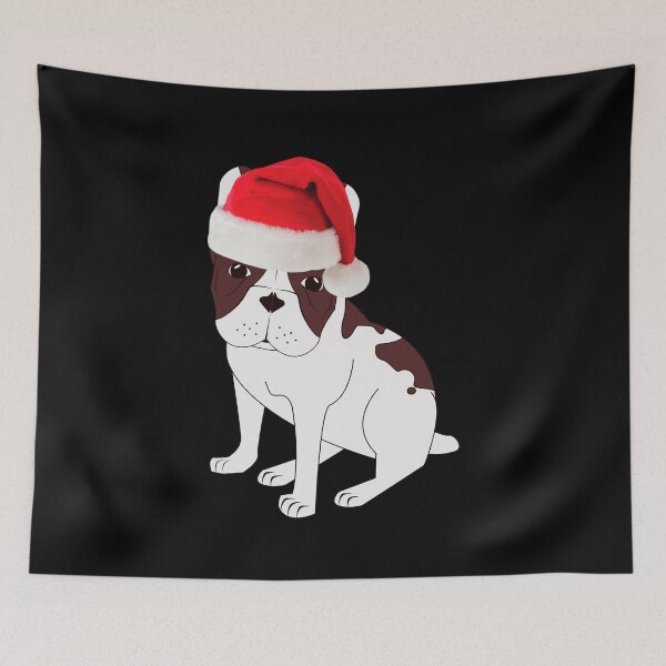 Item preview, French Bulldog Christmas Santa Frenchie Christmas Pied Frenchie Pied Brindle Frenchie Gift designed and sold by FunShirtDesigns.