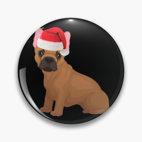 Item preview, Bulldog francés Navidad Papá Noel Frenchie Crema de Navidad Frenchie Red Fawn Frenchie Regalo designed and sold by FunShirtDesigns.