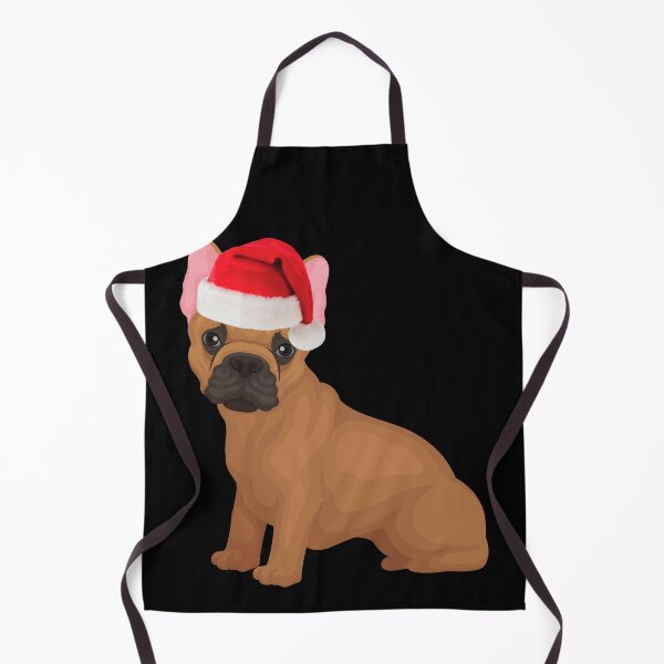 Aperçu de l'œuvre Bouledogue français Noël Santa Frenchie crème de Noël Frenchie Red Fawn Frenchie cadeau créée et vendue par FunShirtDesigns.