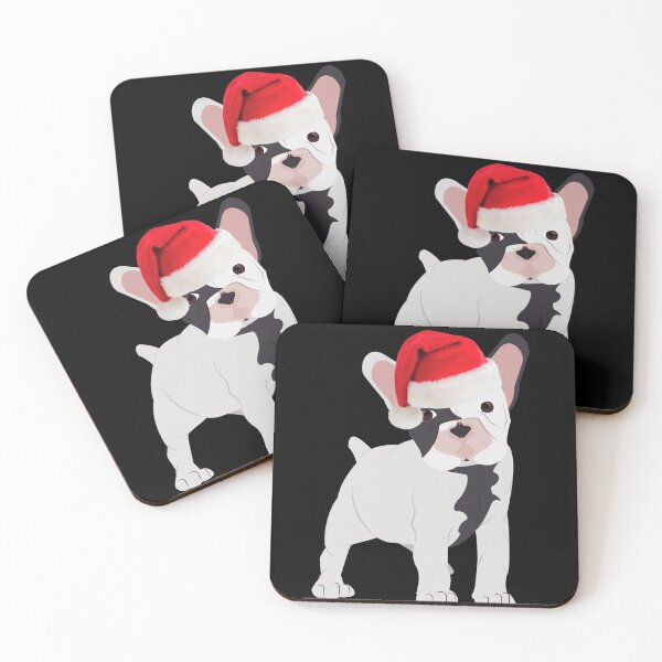 Item preview, French Bulldog Christmas Santa Frenchie Christmas Pied Frenchie Black and White Frenchie Gift designed and sold by FunShirtDesigns.