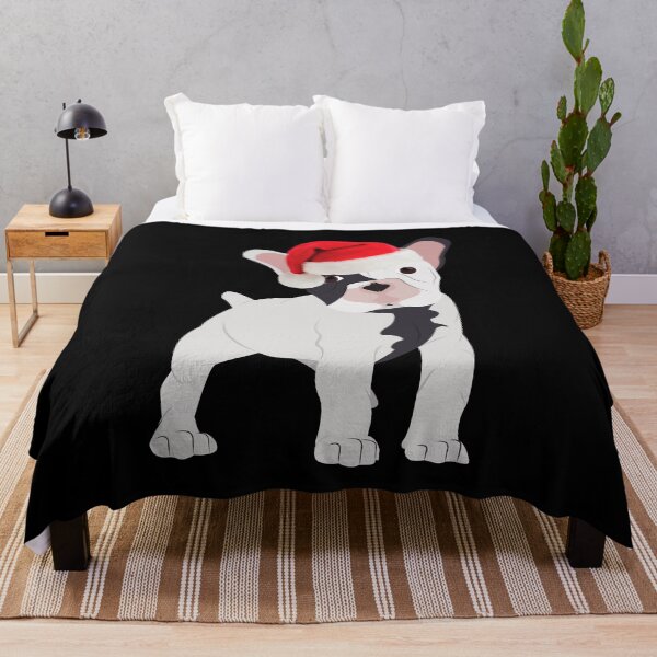 Item preview, French Bulldog Christmas Santa Frenchie Christmas Pied Frenchie Black and White Frenchie Gift designed and sold by FunShirtDesigns.