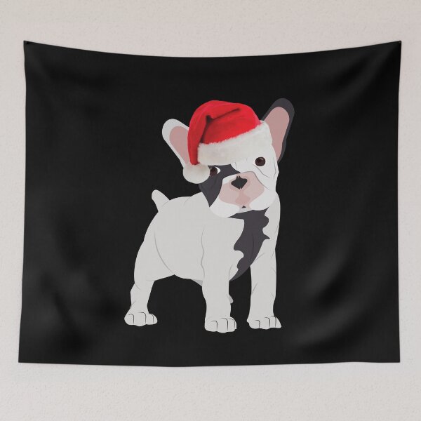 Item preview, French Bulldog Christmas Santa Frenchie Christmas Pied Frenchie Black and White Frenchie Gift designed and sold by FunShirtDesigns.