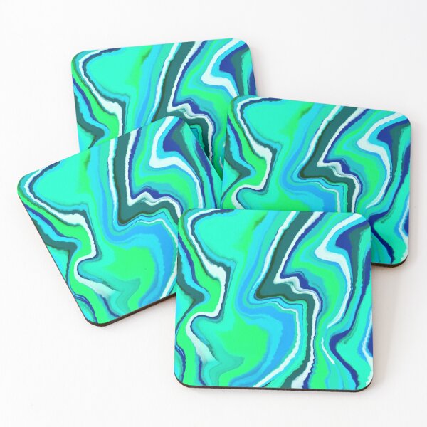 Item preview, Shades of Blue and Green Marble Art Pattern  designed and sold by SoniyaArt !.