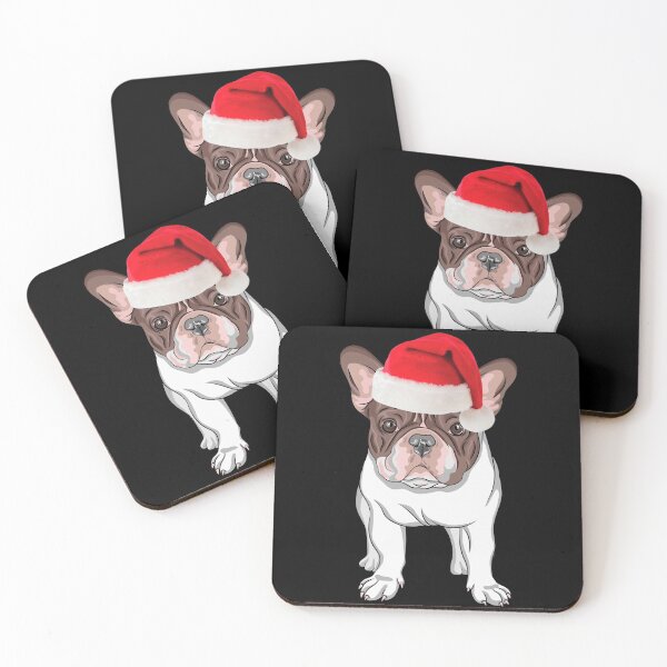 Item preview, French Bulldog Christmas Santa Frenchie Christmas Pied Frenchie Pied Brindle Chocolate Frenchie Gift designed and sold by FunShirtDesigns.