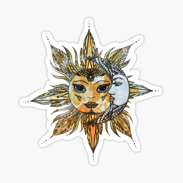 Item preview, Sun and moon astrology lovers designed and sold by Collagedream.