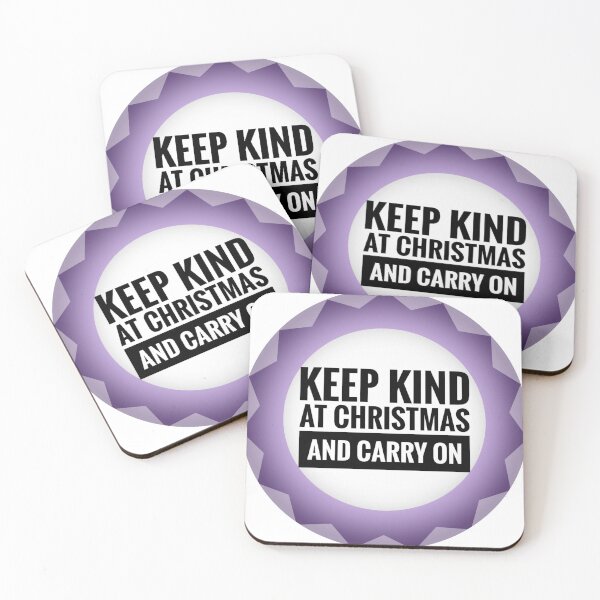 Item preview, Keep Kind at Christmas and Carry On Positive Mindset Slogan  designed and sold by Jenny Meehan Art Prints and Patterns  .