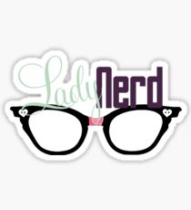 Proud LadyNerd (Black Glasses) Sticker