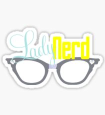 Proud LadyNerd (Grey Glasses) Sticker