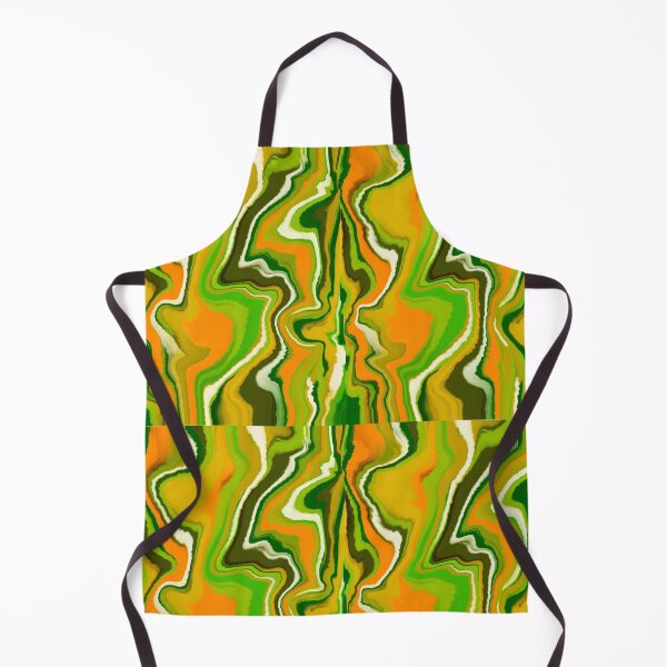 Item preview, Shades of Green and Orange Marble Fluid Art designed and sold by SoniyaArt !.