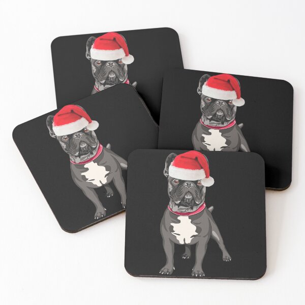 Item preview, French Bulldog Christmas Santa Frenchie Christmas Blue Frenchie Gift designed and sold by FunShirtDesigns.