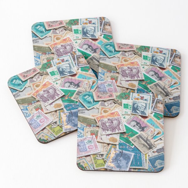 Item preview, Postage Stamps Collage designed and sold by NorthStreetArt.