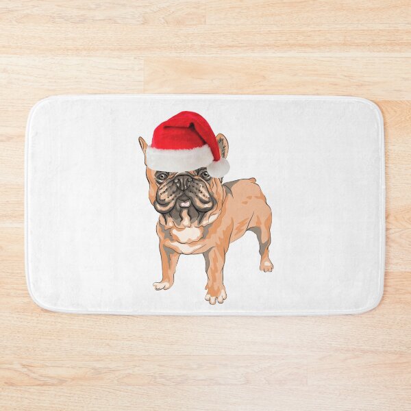 Item preview, Bulldog francés Navidad Santa Frenchie Navidad Crema Frenchie Fawn Frenchie Regalo designed and sold by FunShirtDesigns.