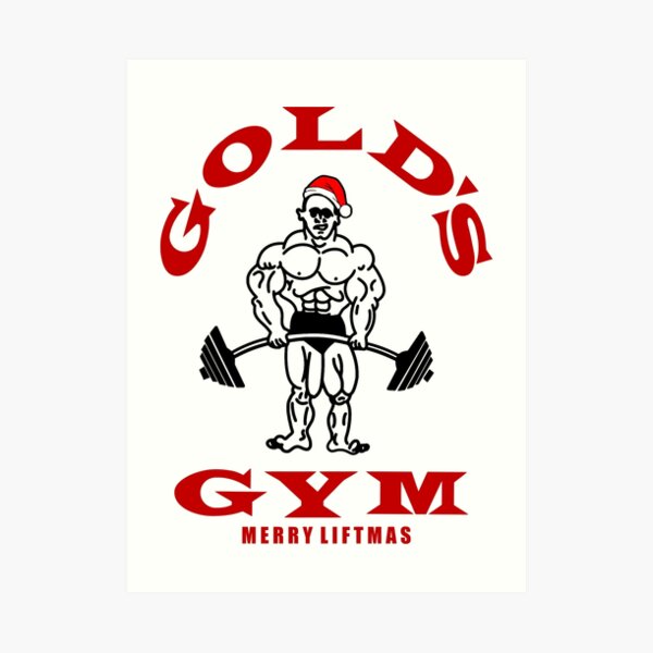 Gold S Gym Red Logo Art Print By Bornlion Redbubble