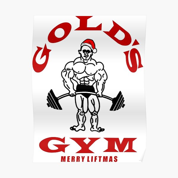 Gold S Gym Red Logo Poster By Bornlion Redbubble