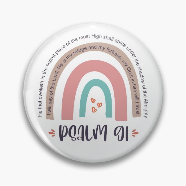 Item preview, Rainbow Psalm 91:1-2 God protection bible verses designed and sold by PlusAdore.