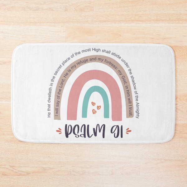 Item preview, Rainbow Psalm 91:1-2 God protection bible verses designed and sold by PlusAdore.