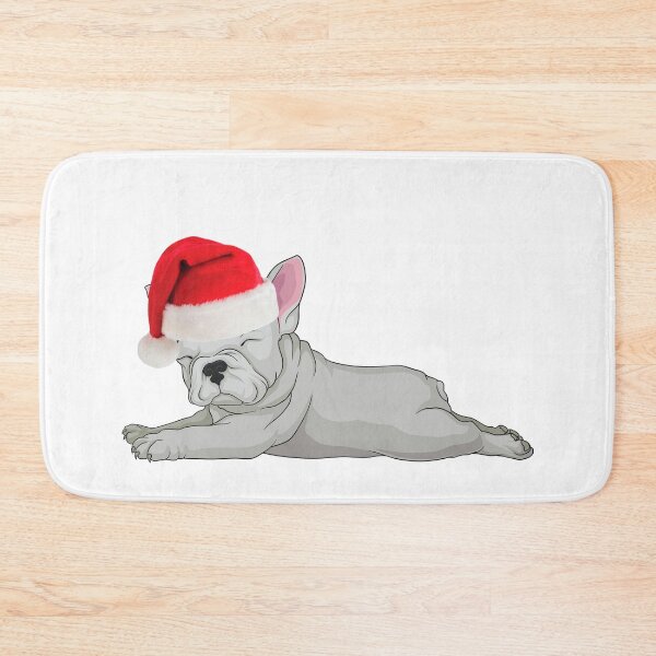 Artikelvorschau, Weihnachten Französische Bulldogge Santa Frenchie Weihnachtscreme Frenchie Grau Frenchie Geschenk entworfen und verkauft von FunShirtDesigns.