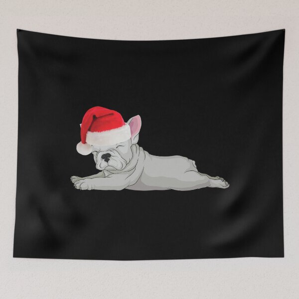 Item preview, Bulldog francés navideño, Papá Noel, Frenchie, Frenchie crema, Frenchie gris, regalo designed and sold by FunShirtDesigns.