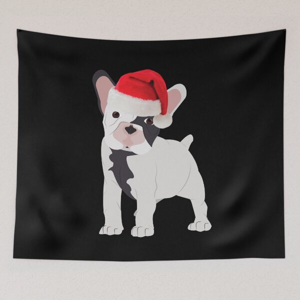 Item preview, French Bulldog Christmas Santa Frenchie Christmas Pied Frenchie Black and White Frenchie Gift designed and sold by FunShirtDesigns.