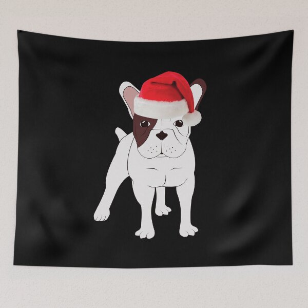 Item preview, French Bulldog Christmas Santa Frenchie Christmas Pied Frenchie Pied Brindle Chocolate Frenchie Gift designed and sold by FunShirtDesigns.