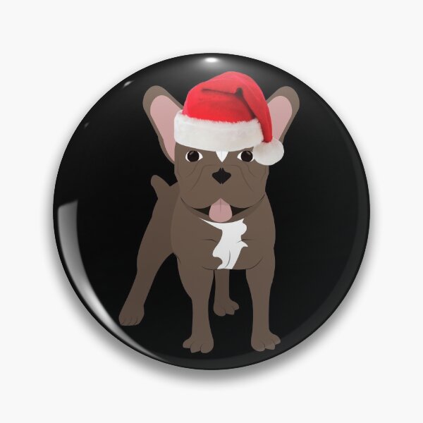 Item preview, Bulldog Francés Navidad, Santa Frenchie Navidad, Lila Frenchie Brindle Chocolate Frenchie Regalo designed and sold by FunShirtDesigns.