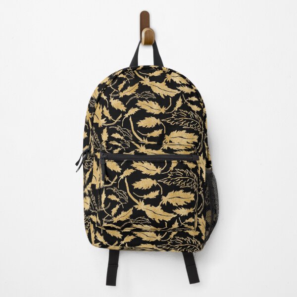 Item preview, Elegant Gold Leaf Lover Pattern On Black designed and sold by UniQueensShop.