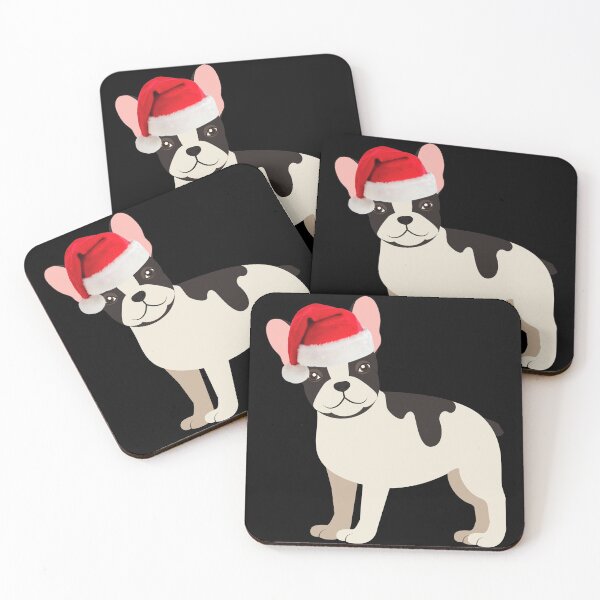 Item preview, French Bulldog Christmas Santa Frenchie Christmas Pied Frenchie Black and White Frenchie Gift designed and sold by FunShirtDesigns.