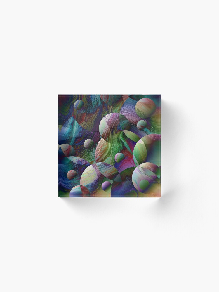 Alternate view of Orbs 4 Acrylic Block