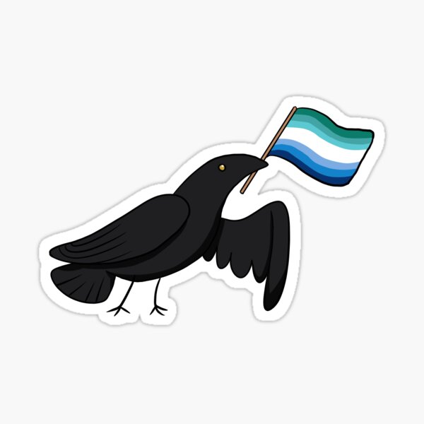Pride Corvids - Gay Man Sticker
