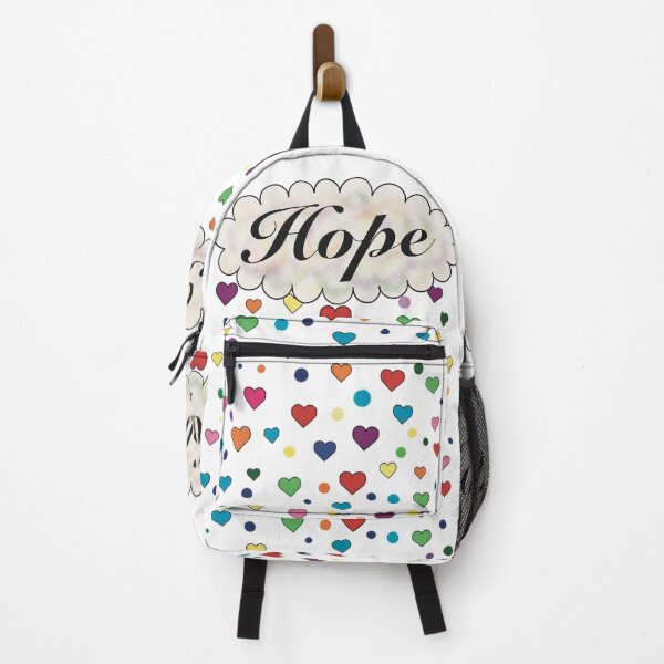 Item preview, Hope; A promise for tomorrow being a brighter day. With rainbow hearts and spots; designed and sold by artbysarahallen.