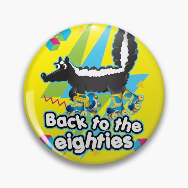 Item preview, Back To The Eighties Rolling skating disco skunk from the 80's - Eighties flashback - Dancing funny animal. designed and sold by Webstudio  2Amigos.