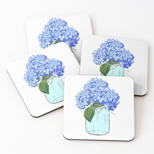 Item preview,  mason jars hydrangeas stickers designed and sold by Nyanko-Sempai.
