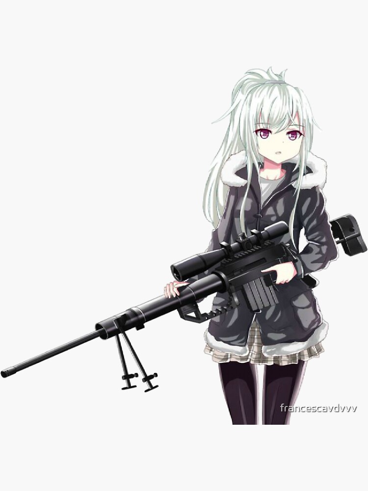 Cartoon Girl Shooting Gun , Png Download - Anime Girl Shooting Gun,  Transparent Png - vhv