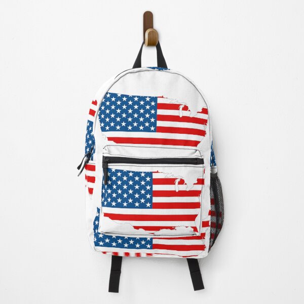 Item preview, Map of USA with the national flag of United States of America on white background designed and sold by mashmosh.